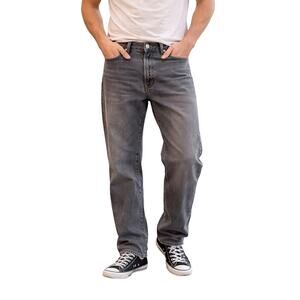 Levi’s 501 Gray Jeans 38x32 Straight Leg Button Fly Faded Denim